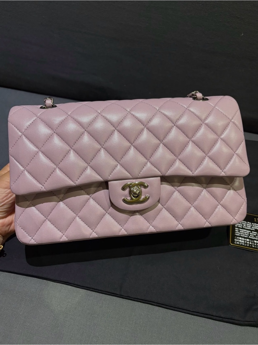 CHANEL Classic Flap Bag Pink Quilted Leather Chain Shoulder Bag - Picture 7 of 9